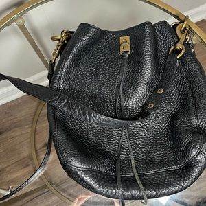 REBECCA MINKOFF DARREN STUDDED SHOULDER BAG Convertible black